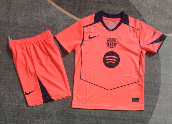 Kit Infantil Barcelona Third 25/26 Nike Unissex - Laranja