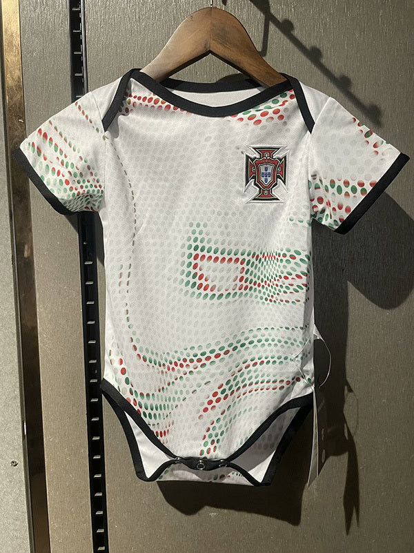 Body Bebê Infantil Portugal Away 25/26 Unissex -Branco
