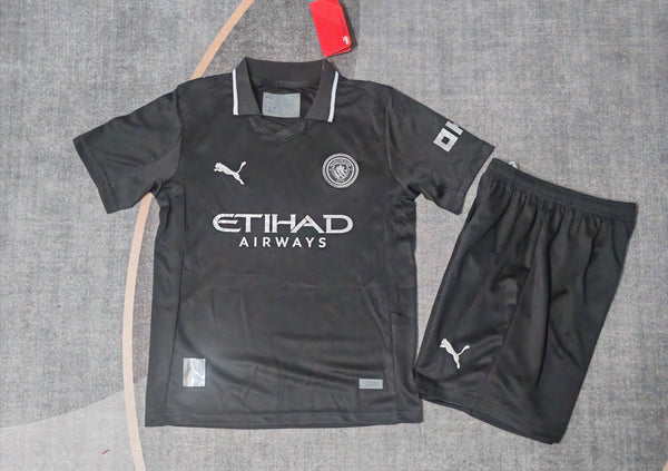 Kit Infantil Manchester City Third 25/26 Unissex Puma - Preto