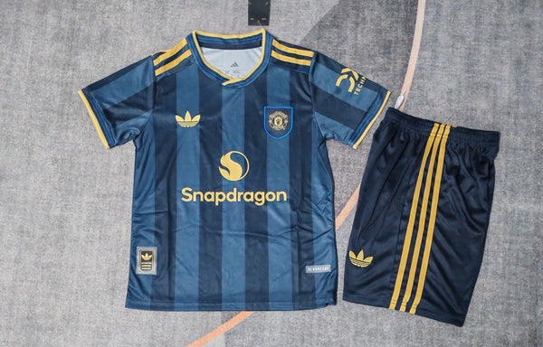 Kit infantil Manchester United Third 25/26 Unissex Adidas - Azul