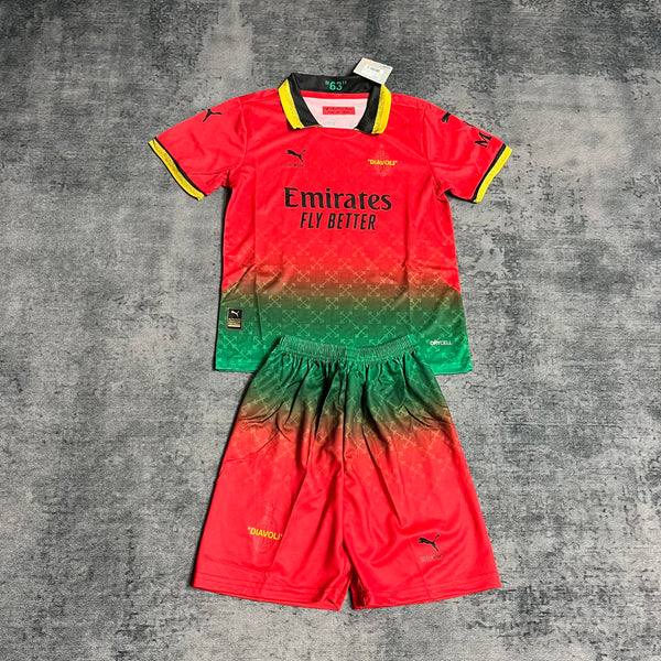 Kit Infantil Milan Edição Especial 24/25 Unissex Puma - Vermelho e Verde