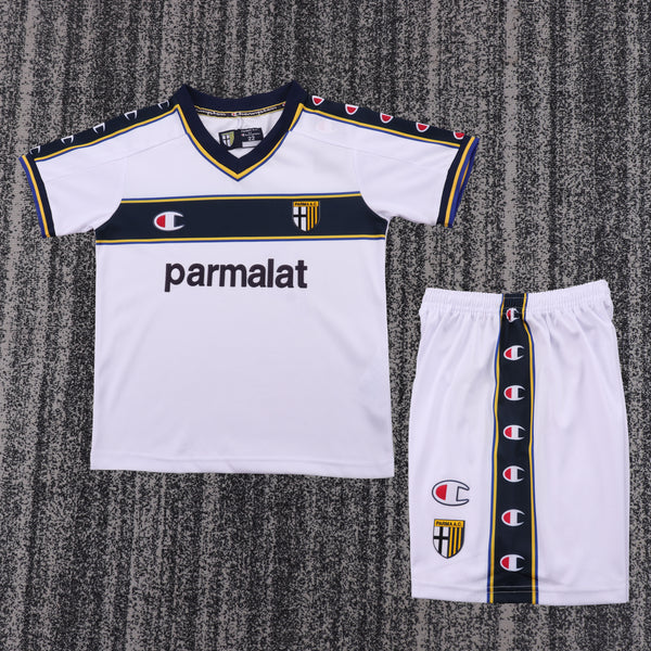 Kit Infantil Parma Home 02/03 Retrô Camisa + Shorts Champion Unissex - Branco