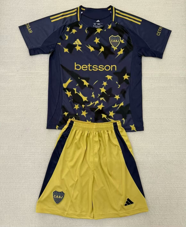 Kit Infantil Boca JRS Third 25/26 Adidas Unissex - Azul Escuro