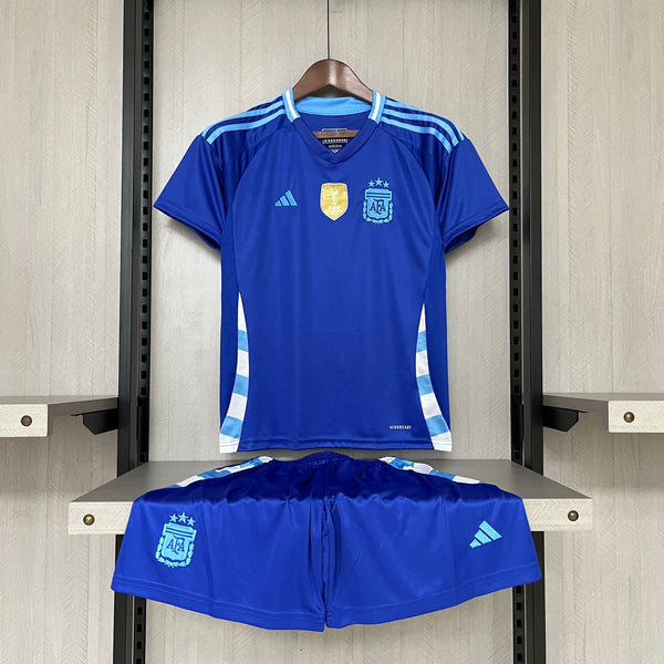 Kit Infantil Argentina Away 24/25 Adidas Masculina - Azul Escuro