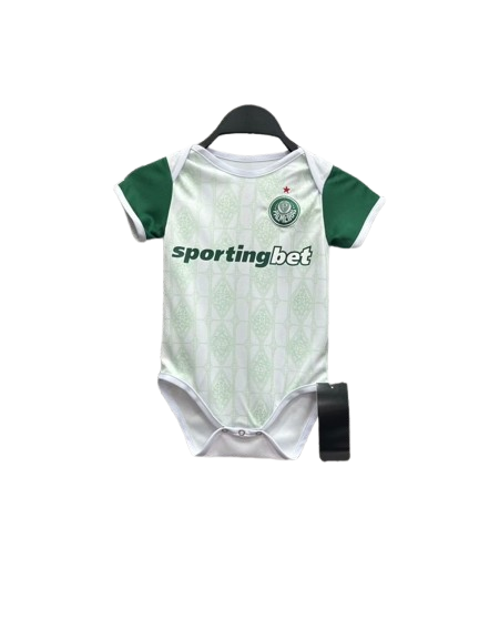 Body Bebê Infantil Palmeiras Away 25/26 Puma Unissex - Branco e Verde