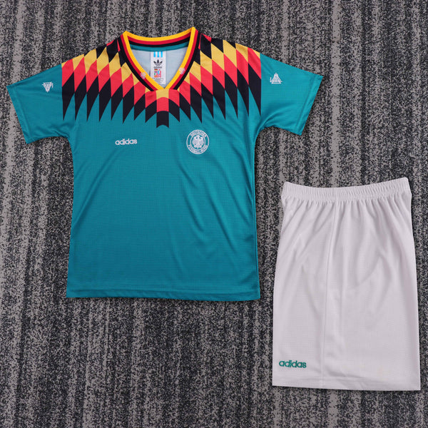 Kit Infantil Alemanha Away Retro 1994 Adidas Unissex - Verde