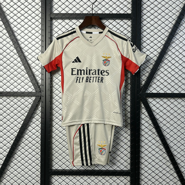 Kit Infantil Benfica Third 25/26 Adidas Unissex - Bege