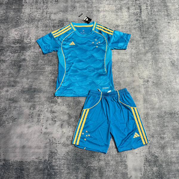 Kit Infantil Cruzeiro Third 25/26 Unissex Adidas - Azul