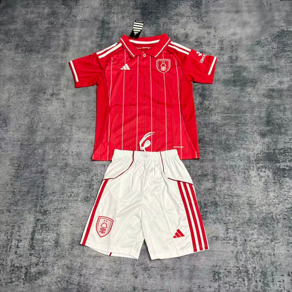 Kit Infantil Nottingham Forest Home 25/26 Adidas Unissex - Vermelho