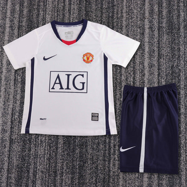 Kit infantil Manchester United Retrô Third 2009 Unissex Nike - Branco