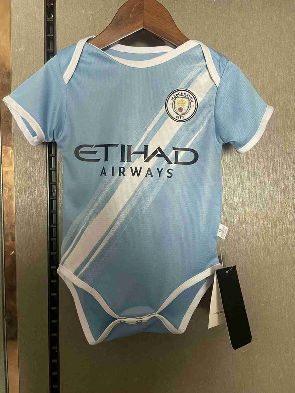 Body Bebê Infantil Manchester City Home 25/26 Unissex - Azul Claro