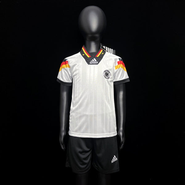 Kit Infantil Alemanha Home Retro 1992 Adidas Unissex - Branco