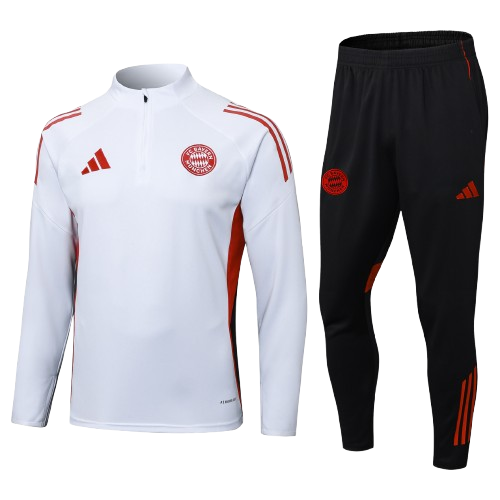 Kit Treino Agasalho + Calça Bayern de Munique Adidas Unissex - Branca