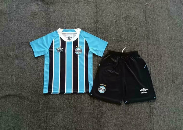Kit Infantil Grêmio Home 25/26 Umbro Unissex - Azul, Preto e Branco