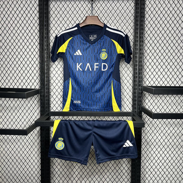 Kit Infantil Al Nassr Away 24/25 Adidas Unissex - Azul