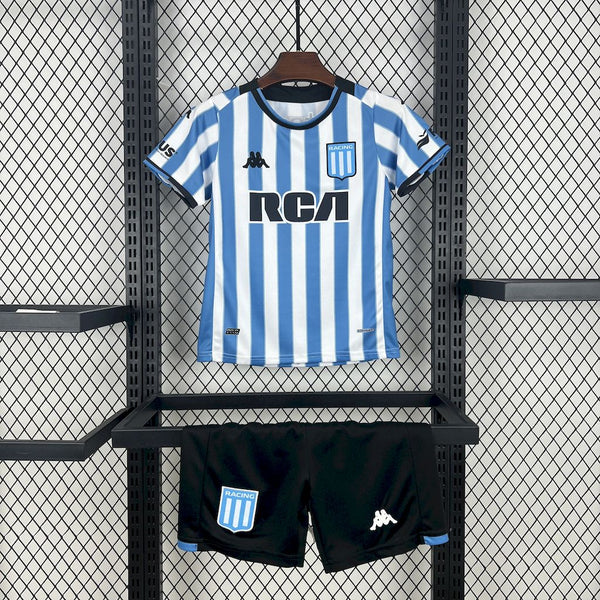 Kit Infantil Racing Home 25/26 Kappa Unissex - Azul e Branco