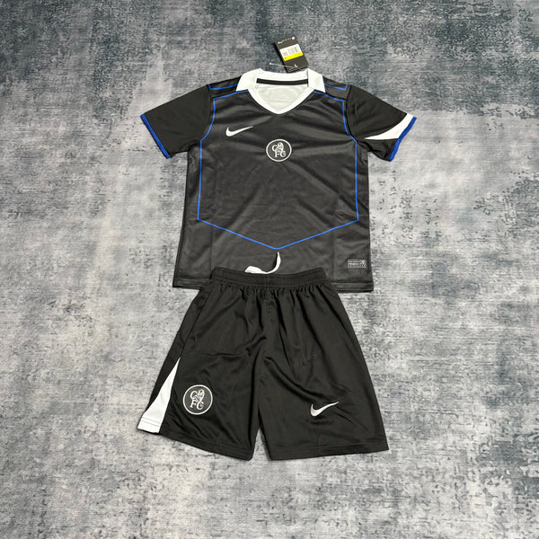 Kit Infantil Chelsea Third 25/26 Nike Unissex - Preto