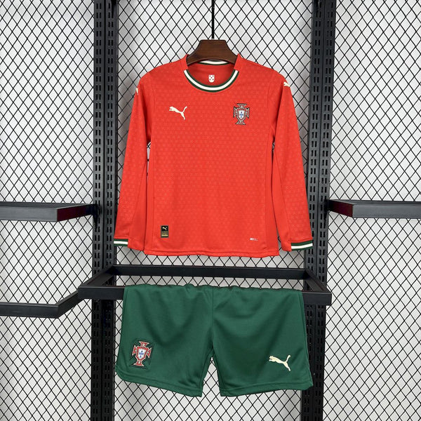Kit Infantil Portugal Home Manga Longa 25/26 Puma Unissex - Vermelho