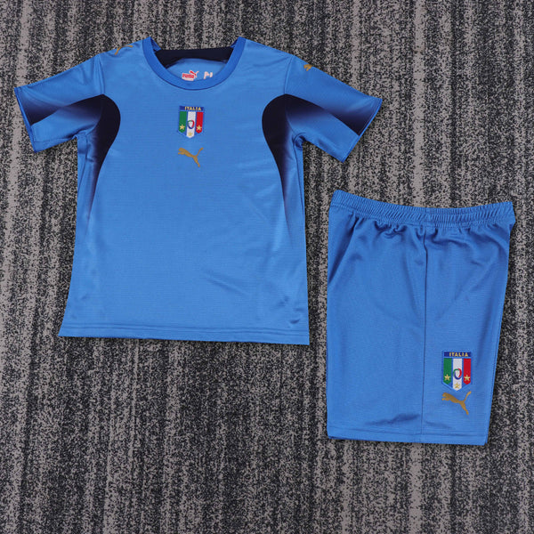 Kit Infantil Italia Home Retro 2006 Puma Unissex - Azul