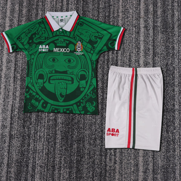 Kit Infantil México Home Retro 1998 Adidas Unissex - Verde