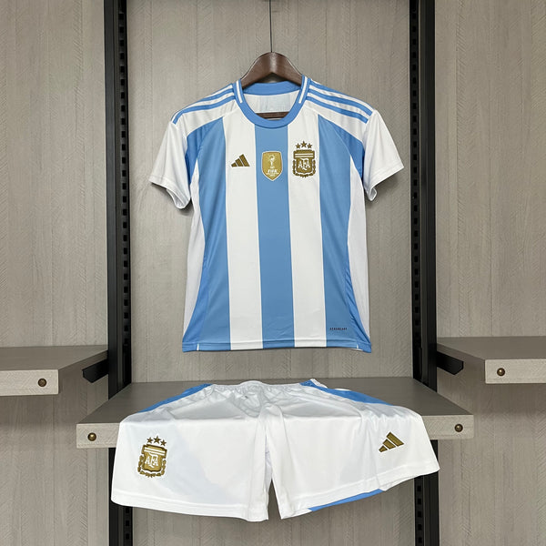 Kit Infantil Argentina Home 24/25 Adidas Masculina - Azul e Branca