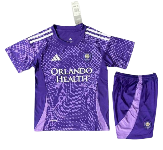 Kit Infantil Orlando City Home 25/26 Unissex Adidas - Roxo