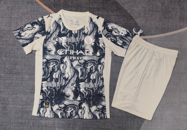 Kit Infantil Manchester City Ediçao Especial 25/26 Unissex Puma - Cinza