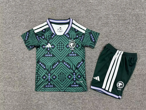 Kit Infantil Arabia Saudita Home 25/26 Adidas Unissex - Verde