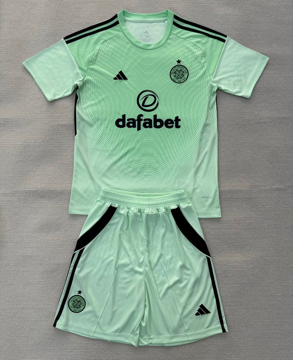 Kit Infantil Celtic Goleiro 25/26 Adidas Unissex - Verde Claro