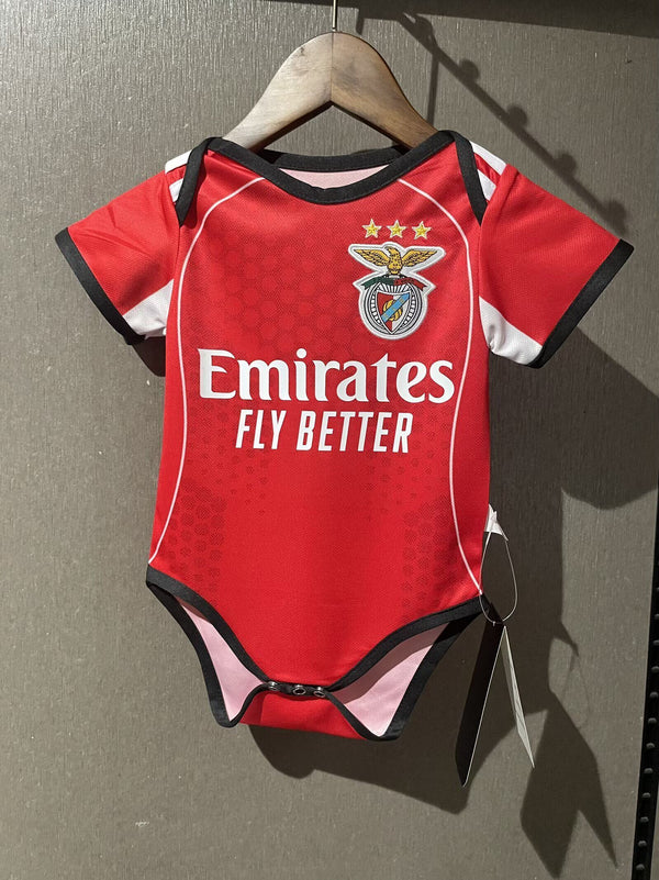 Body Bebê Infantil Benfica Home 25/26 Unissex - Vermelho