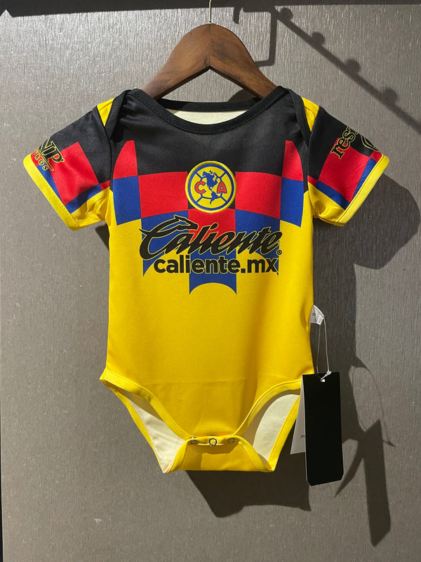 Body Bebê Infantil America do Mexico Home 25/26 Unissex  - Amarelo