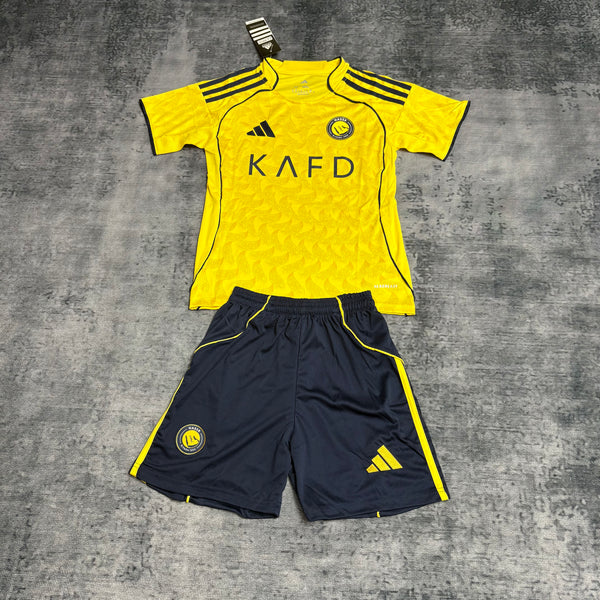 Kit Infantil Al Nassr Home 25/26 Unissex Adidas - Amarelo