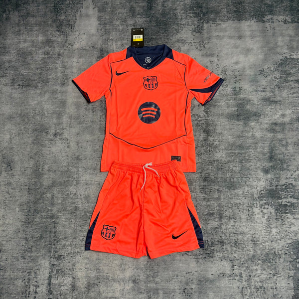 Kit Infantil Barcelona Third 25/26 Nike Unissex - Laranja