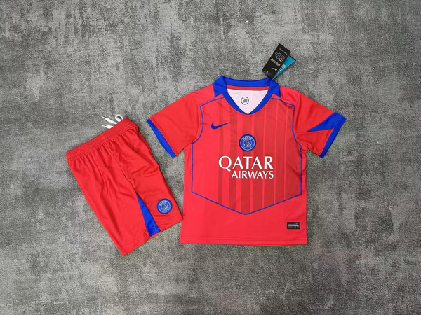 Kit Infantil PSG Third 25/26 Unissex Nike  - Vermelho