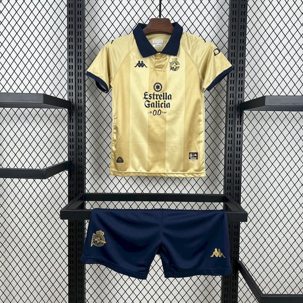 Kit Infantil Deportivo La Coruna Edição Especial 25/26 Unissex Kappa - Dourada