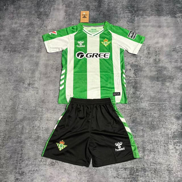 Kit Infantil Real Betis Home 25/26 Unissex Hummel - Verde e Branca