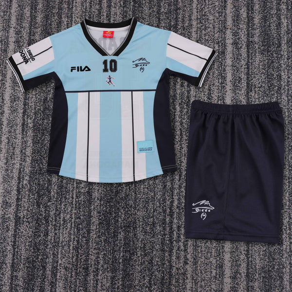 Kit Infantil Argentina Retro Edição Especial 2001 Fila Masculina - Azul Claro