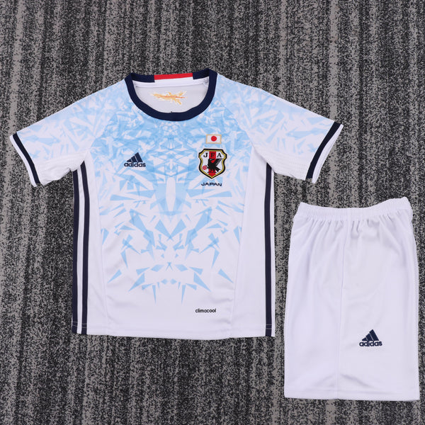 Kit Infantil Japão Away Retro 16/17 Adidas Masculina - Branco e Azul