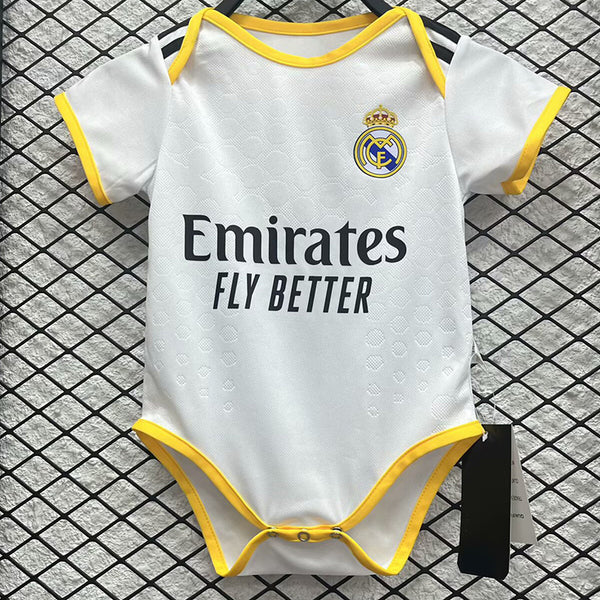 Body Bebê Infantil Real Madrid 25/26 Unissex - Branco