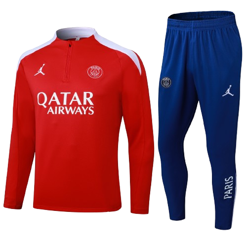 Kit Treino Agasalho + Calça PSG Jordan Unissex - Vermelho
