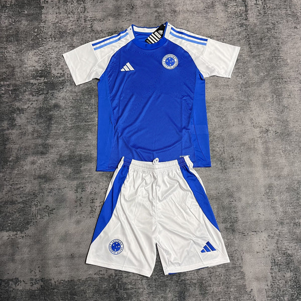 Kit Infantil Cruzeiro Home 25/26 Unissex Adidas - Azul e Branco