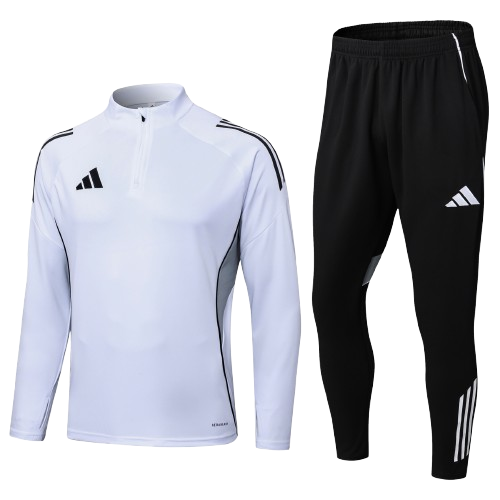 Kit Treino Agasalho + Calça Adidas Unissex - Branca