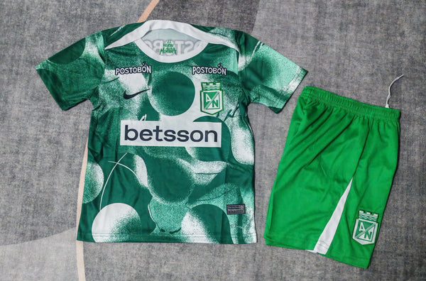 Kit Infantil Atletico Nacional Away 25/26 Nike Unissex - Verde
