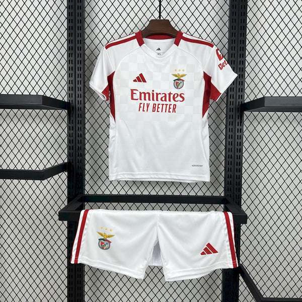 Kit Infantil Benfica Away 25/26 Adidas Unissex - Vermelha