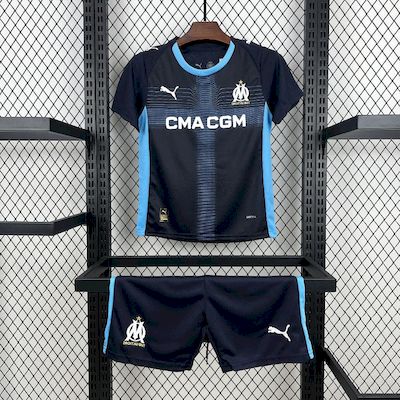 Kit Infantil Olympique De Marseille Away 25/26 Unissex Puma - Azul Escuro