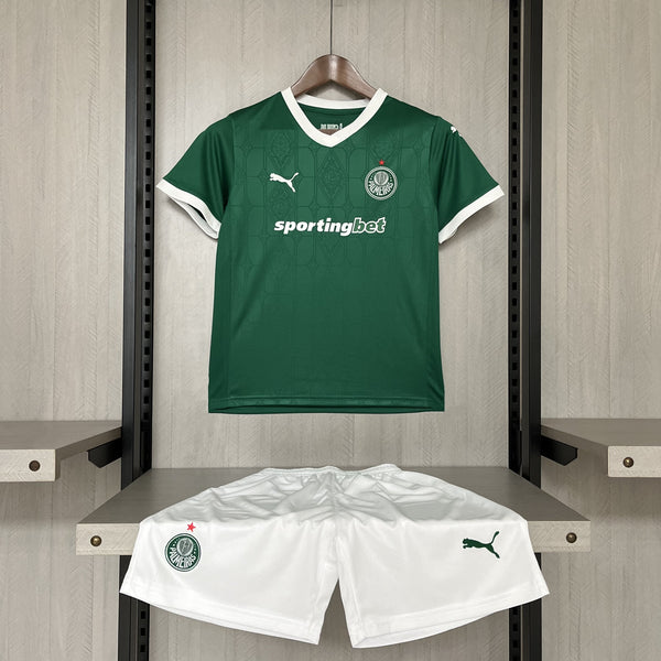 Kit Infantil Palmeiras Home 25/26 Camisa + Shorts Puma Unissex - Verde