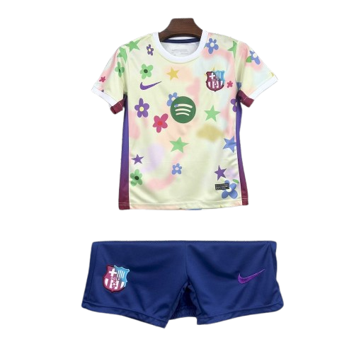 Kit Infantil Barcelona Edição Especial 25/26 Camisa + Shorts Nike Unissex - Colorido
