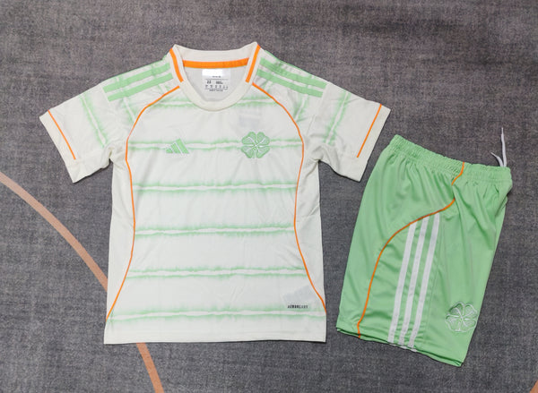 Kit Infantil Celtic Away 25/26 Adidas Unissex - Verde Claro