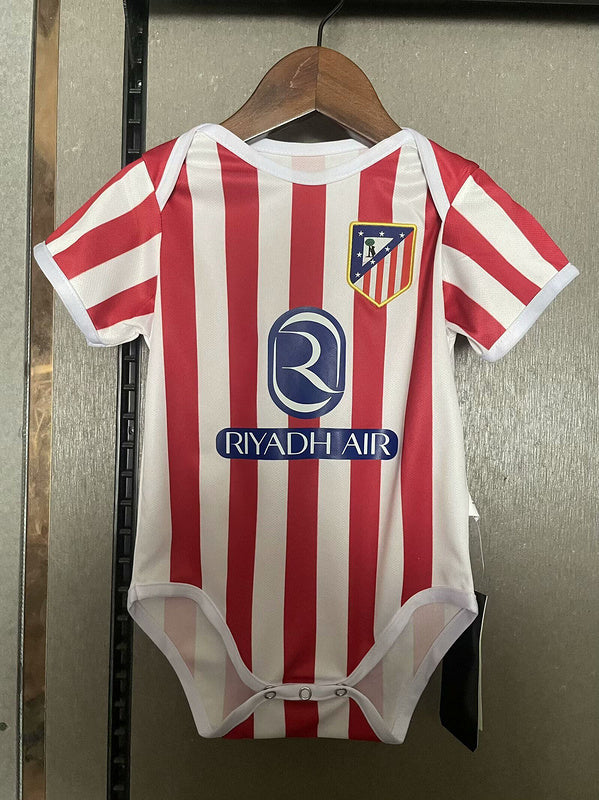 Body Bebê Infantil Atletico de  Madrid 25/26 Unissex - Branco e Vermelho