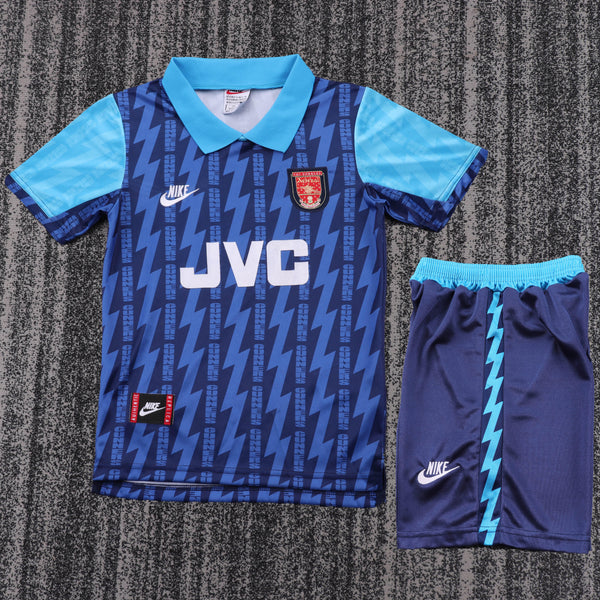 Kit Infantil Arsenal Away Retrô 94/95 Camisa + Shorts Nike Unissex - Azul
